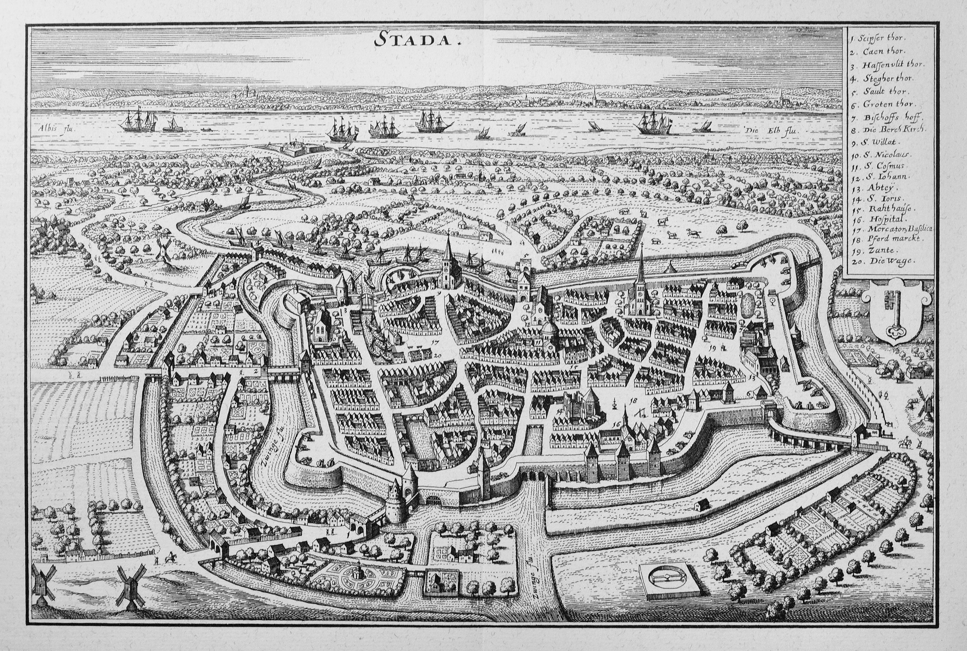 Historic city map of Stada