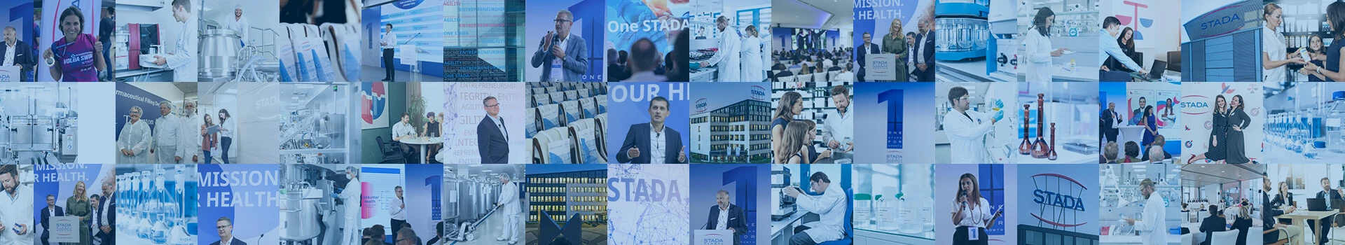 STADA worldwide teams, production, laboratories and events collage